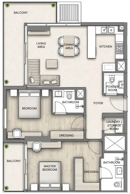 2 BR #Nakheel-A-0607