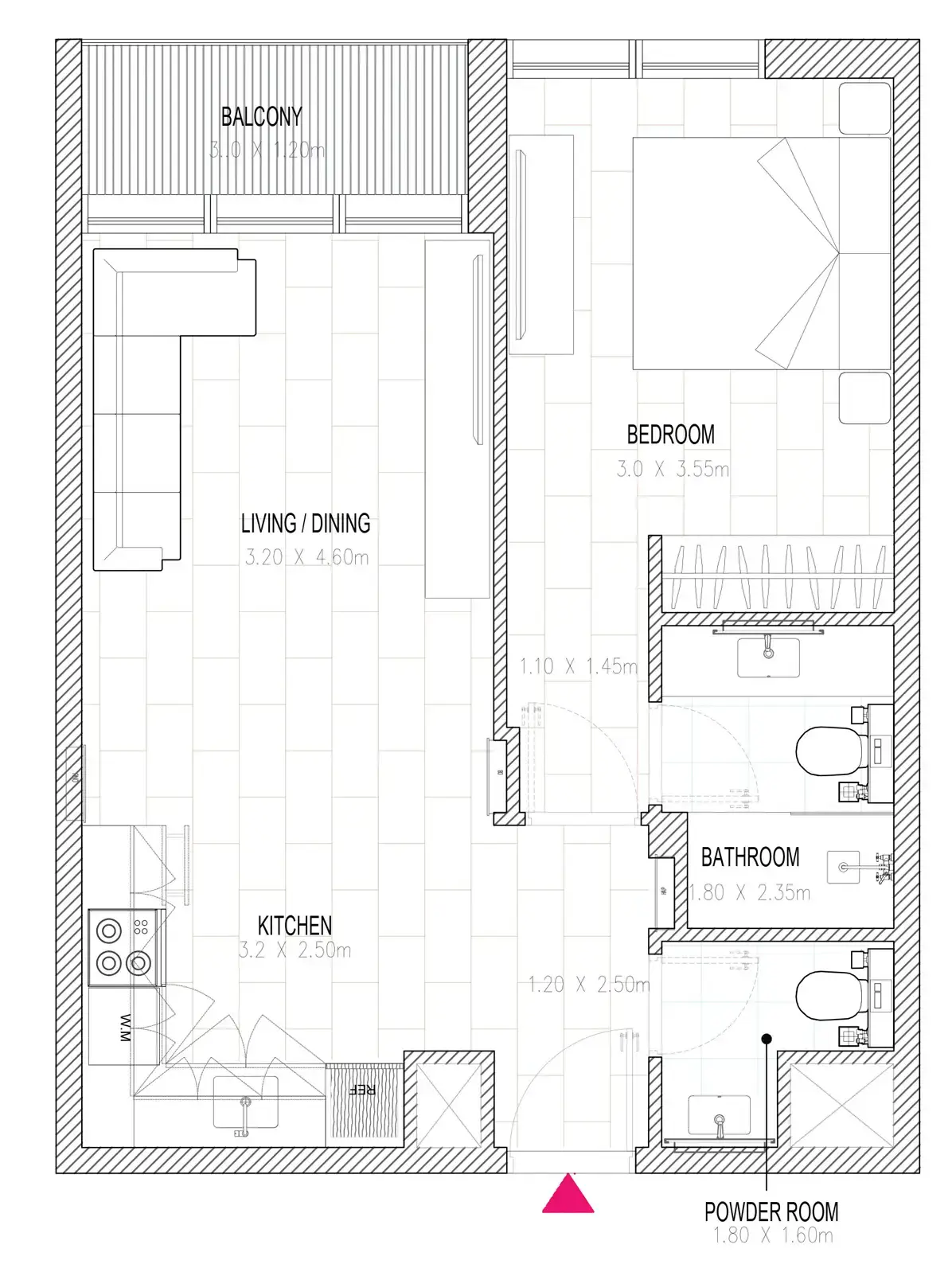 1 BR #HAMSA 3 -  1BR  -  104