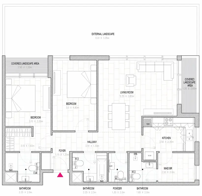 2 BR #HAMSA 1- 2BR - UG06