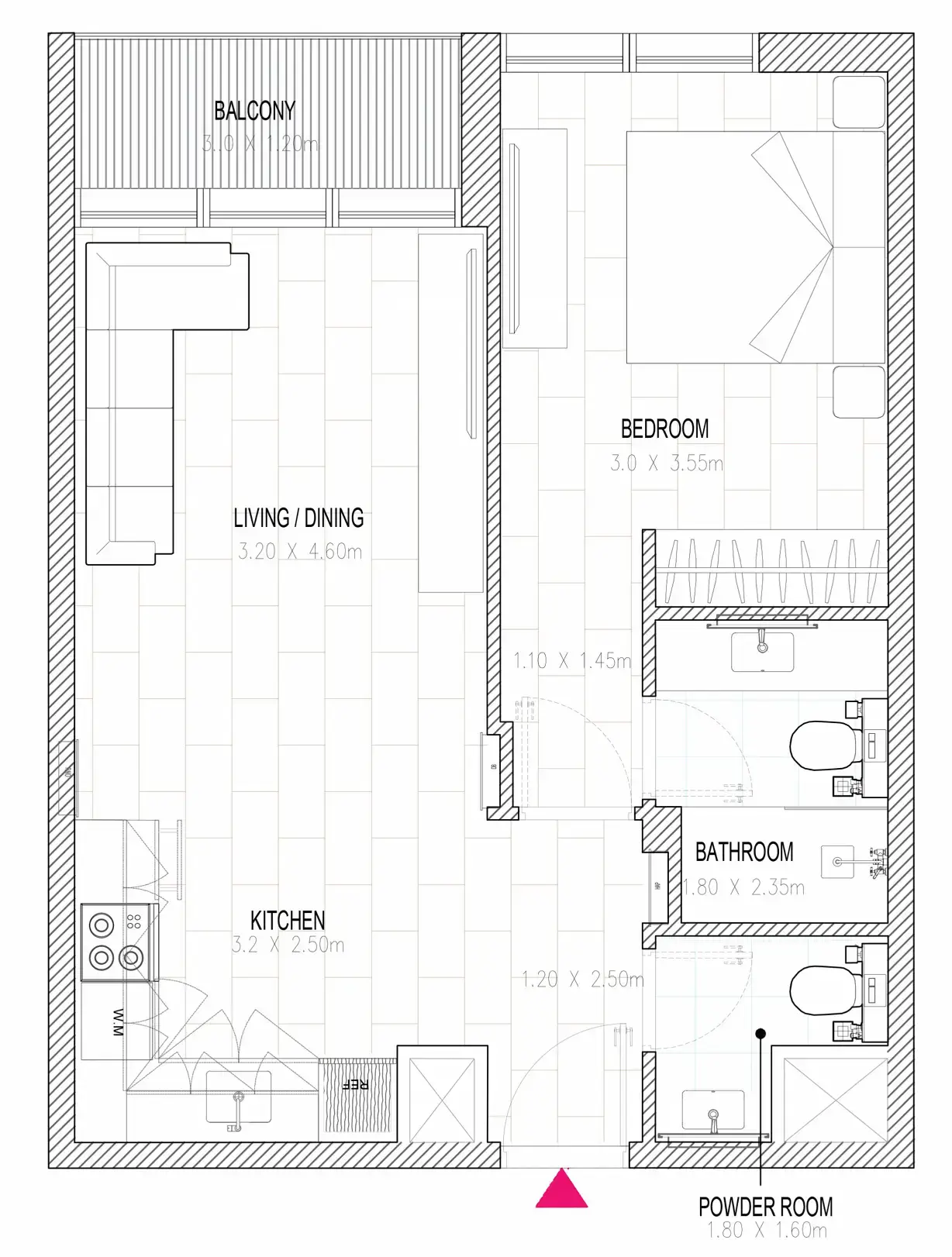 1 BR #HAMSA 1- 1BR - 213