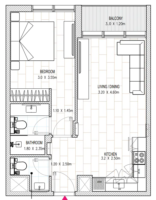 1 BR #HAMSA 3 -  1BR  -  707