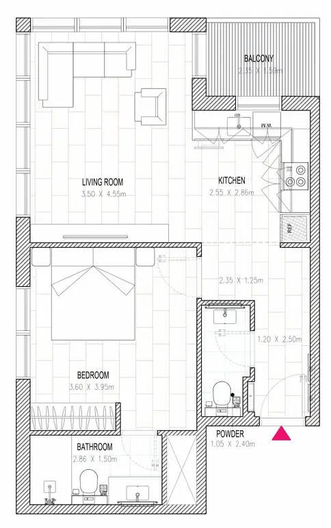 1 BR #HAMSA 2- 1BR- UG14