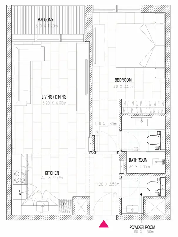 1 BR #HAMSA 3 -  1BR  -  UG09