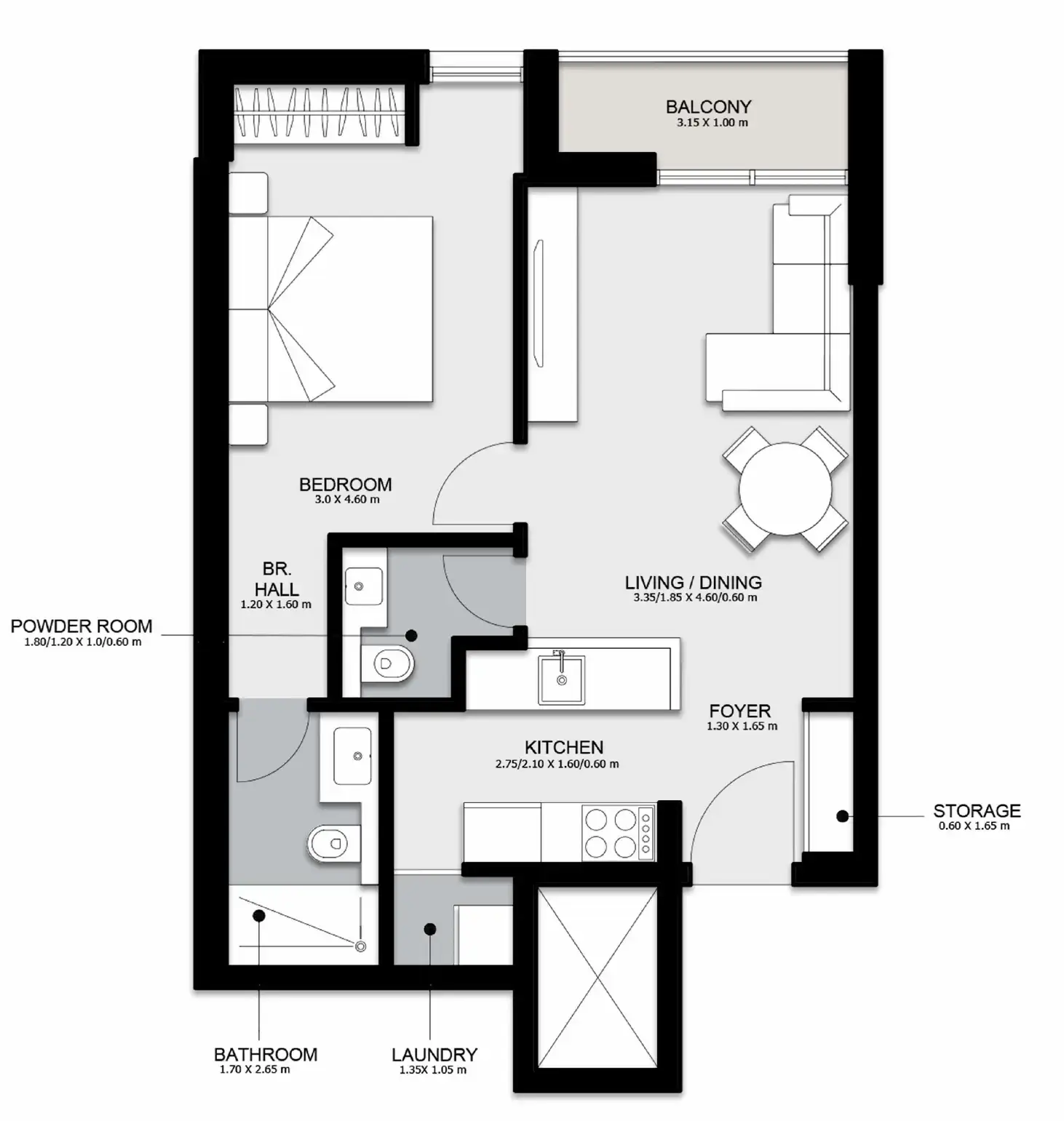 1 BR #NAMA 4 - 1BR - 102