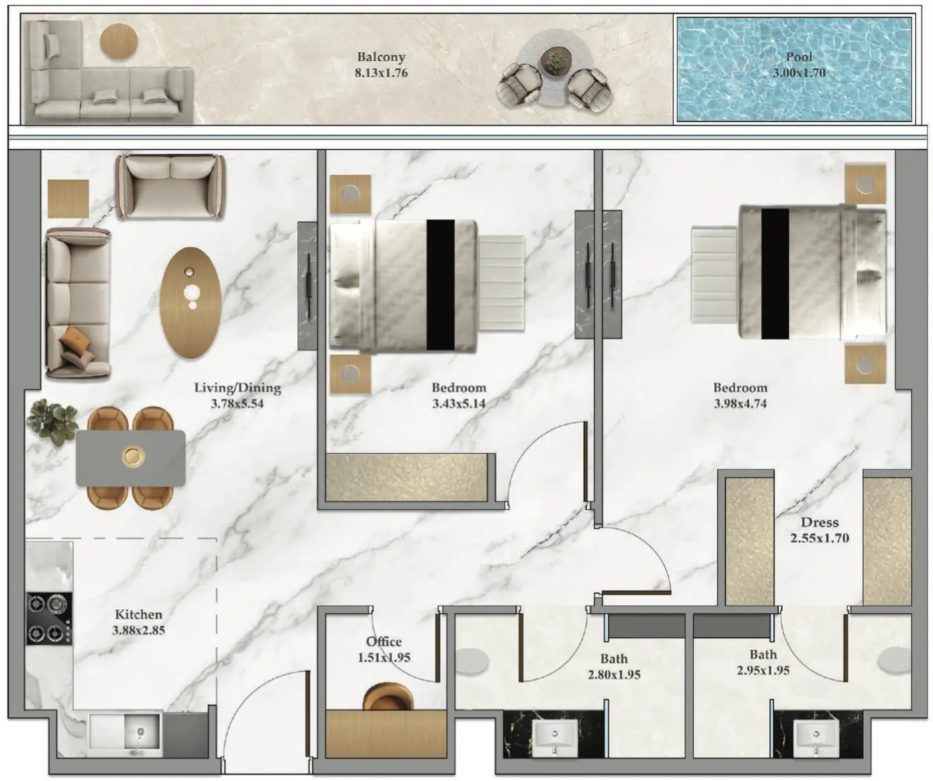 2 BR #B102Z-F75-7511