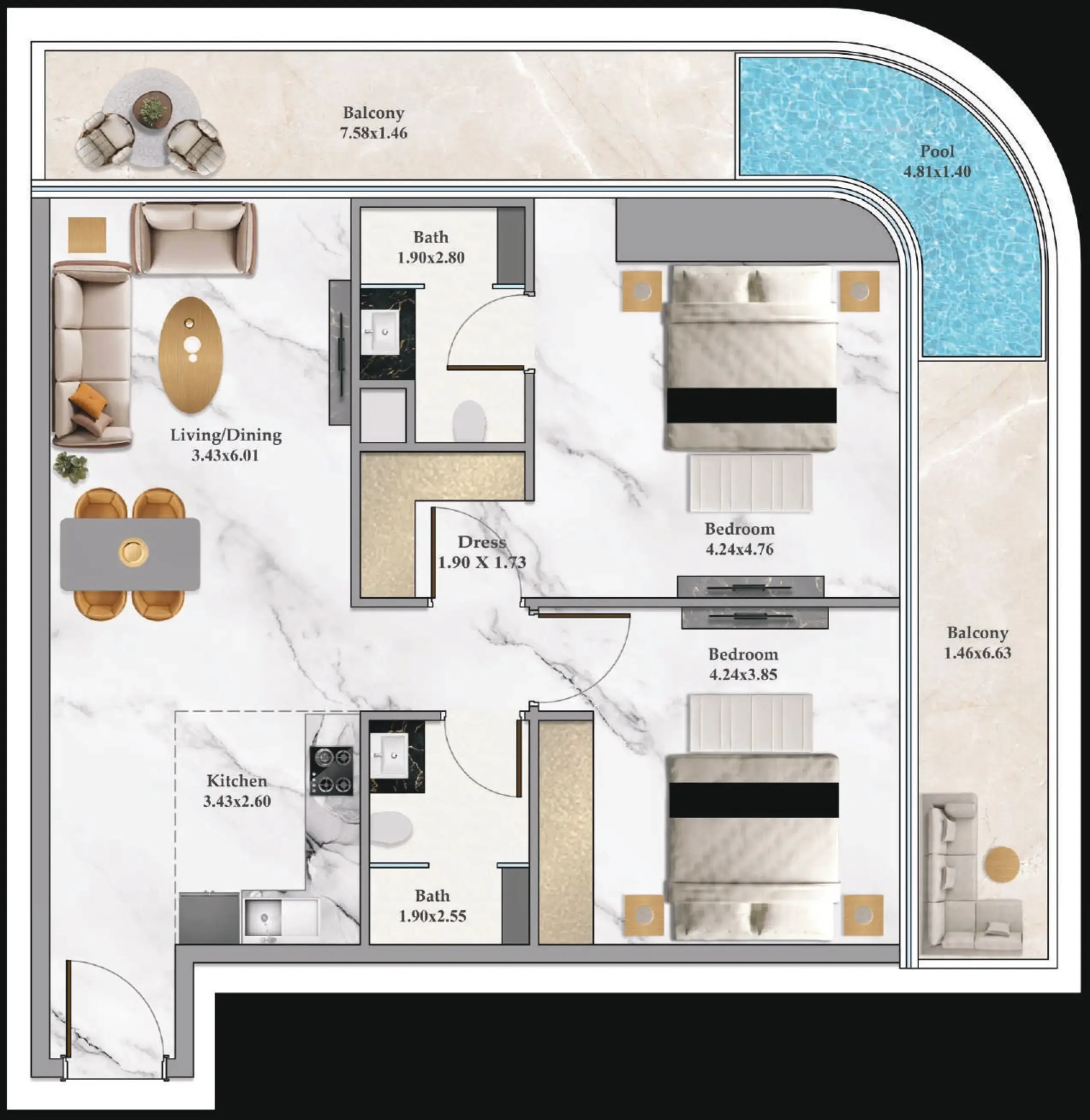 2 BR #B102Z-F22-2210