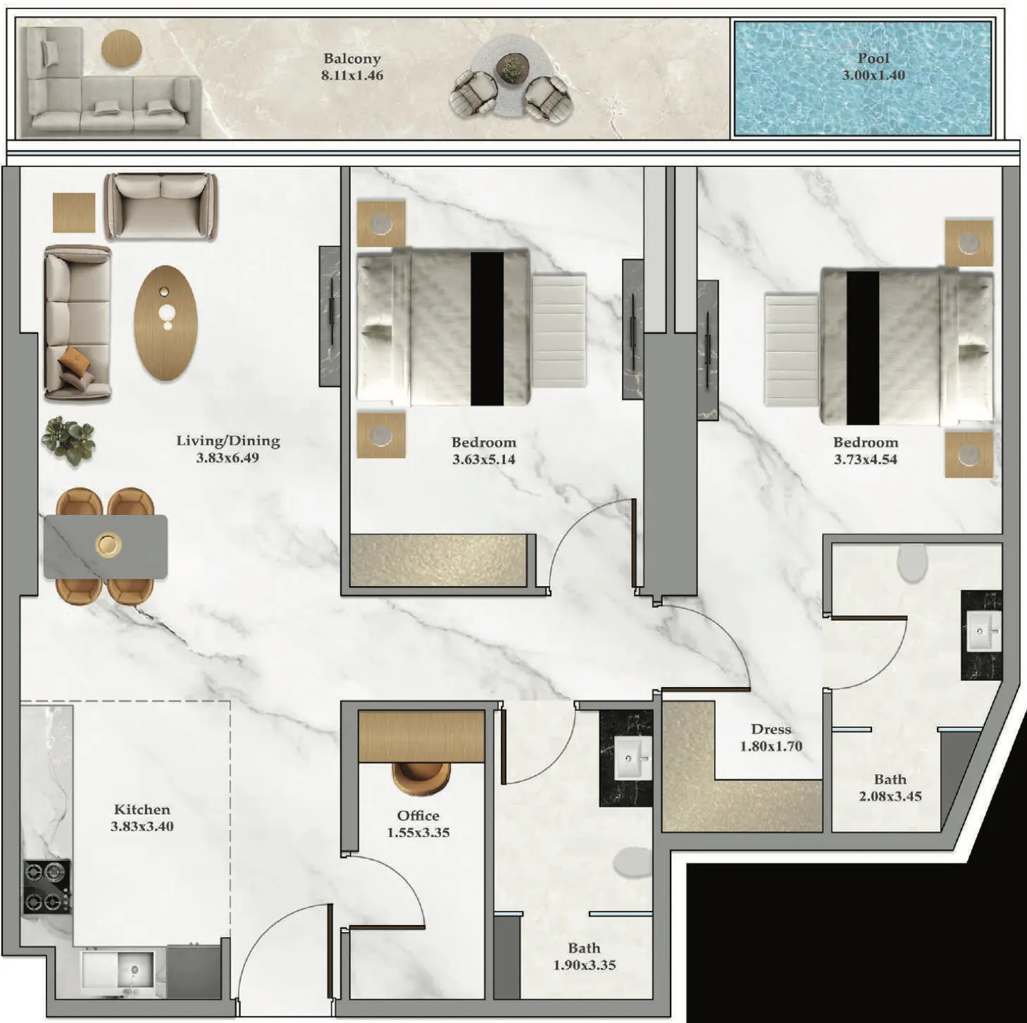 2 BR #B102Z-F70-7013