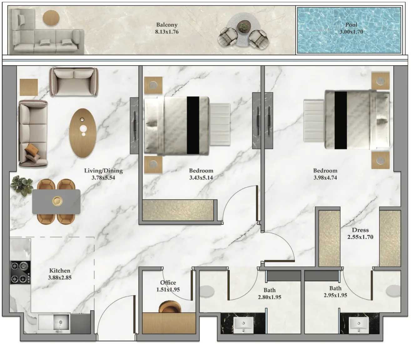 2 BR #B102Z-F46-4607