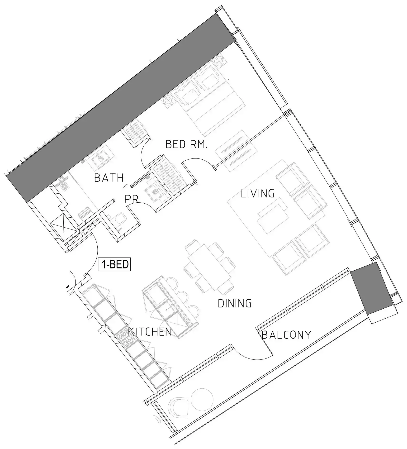 1 BR #AYKC3D/75/7505