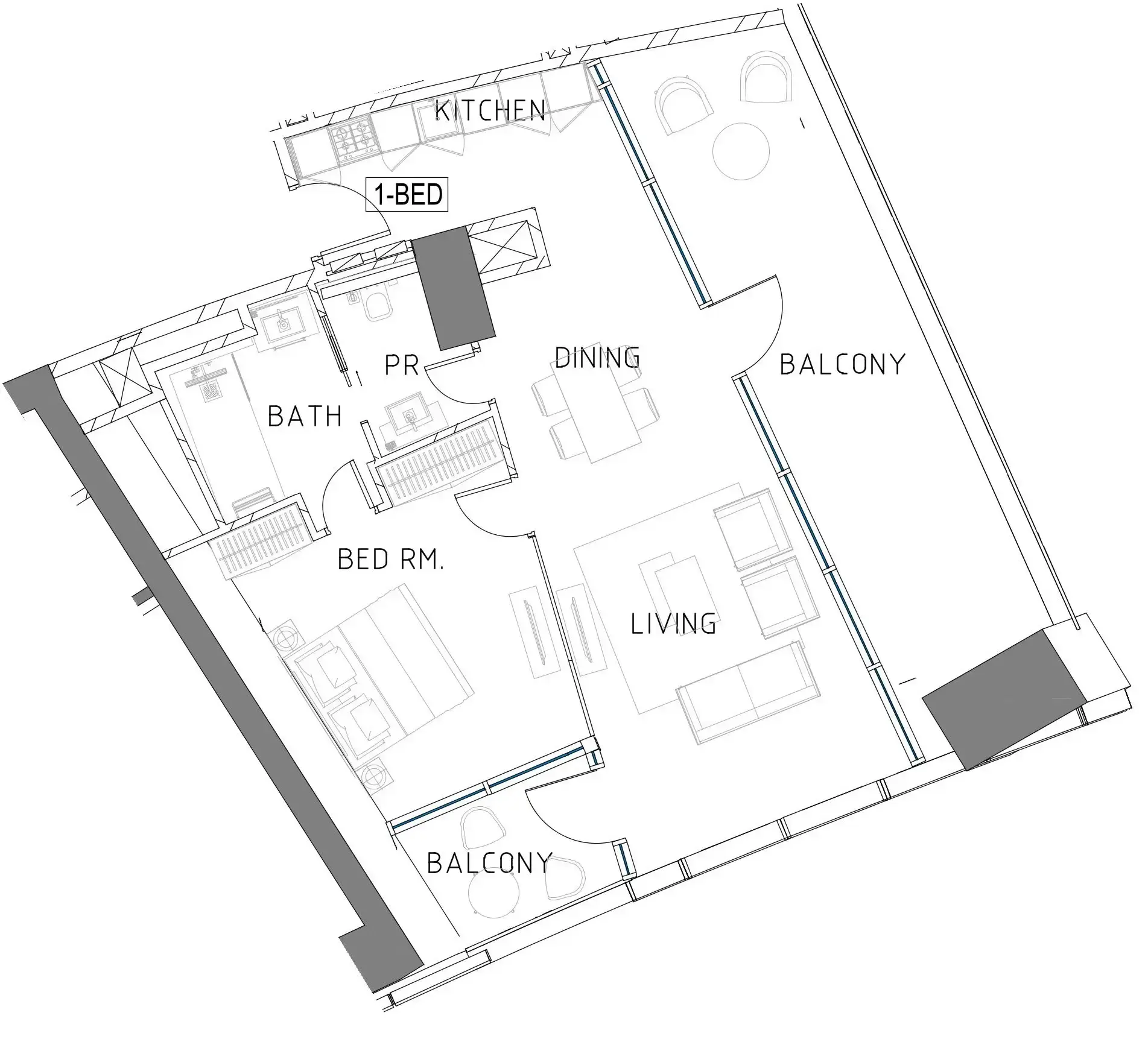 1 BR #AYKC3D/74/7419