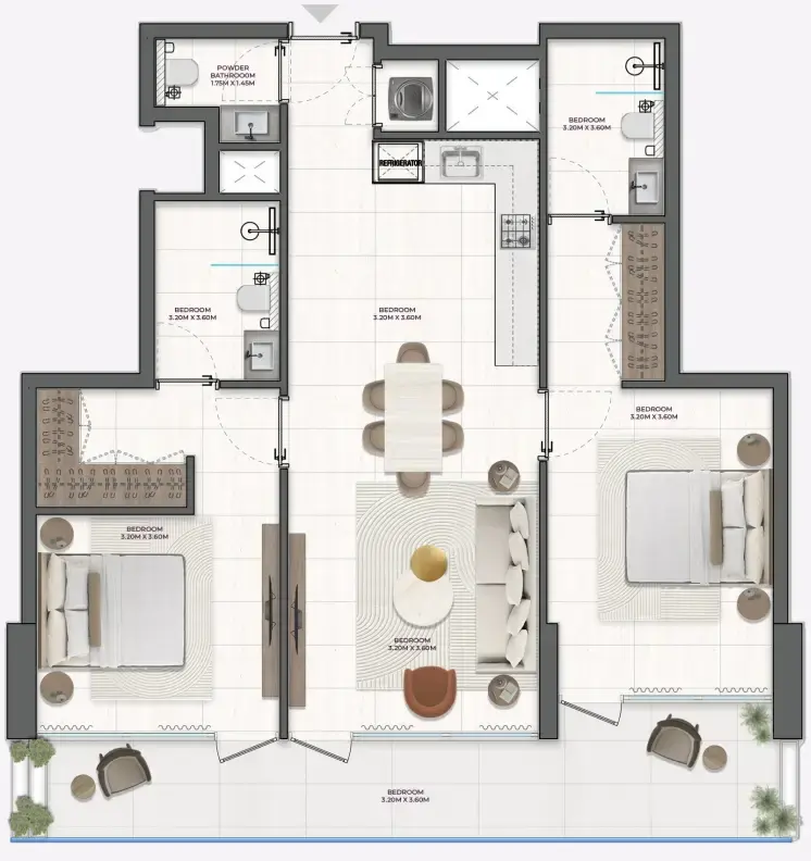 2 BR #Derby Heights - 2 - 208