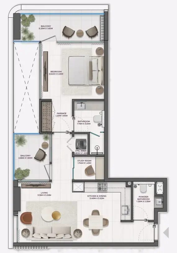 1 BR #Derby Heights - 2 - 201
