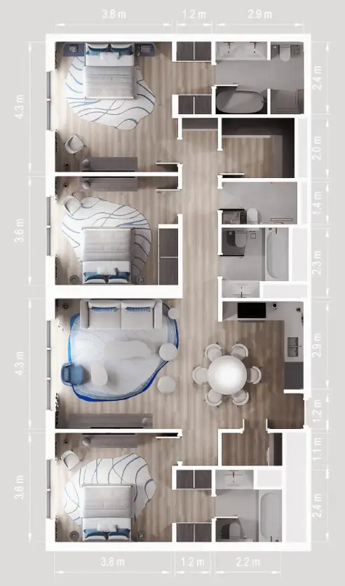 3 BR #AlMarjan-B3-01-09