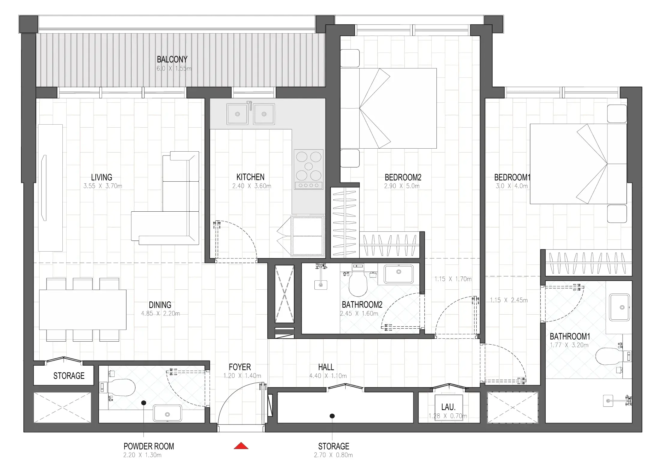 2 BR #OLFAH 4 - 2BR - 1113