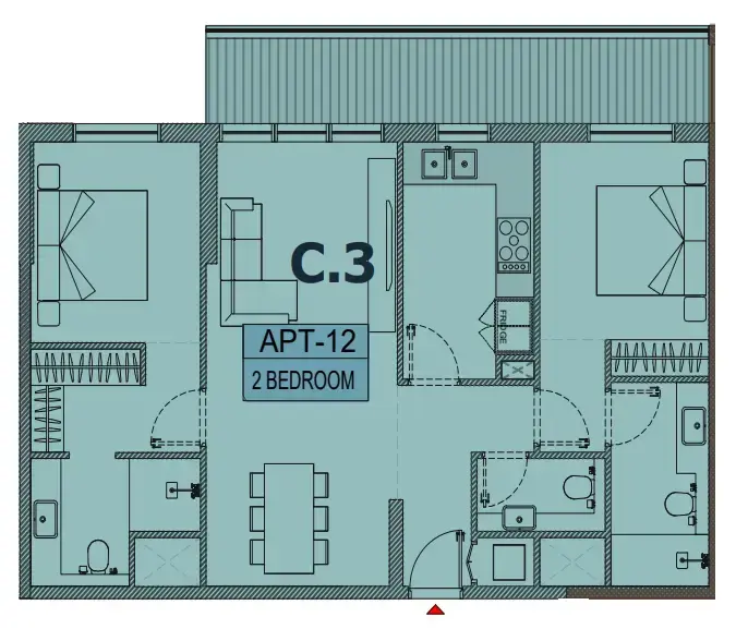 2 BR #OLFAH 3 - 2BR - 912