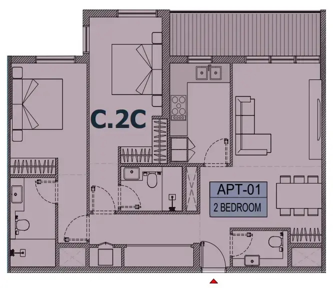 2 BR #OLFAH 3 - 2BR - 101