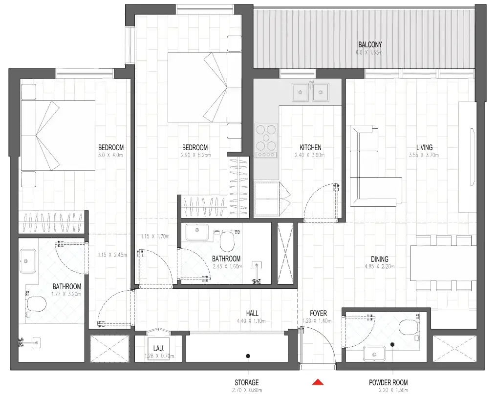 2 BR #OLFAH 2 - 2BR - 1002