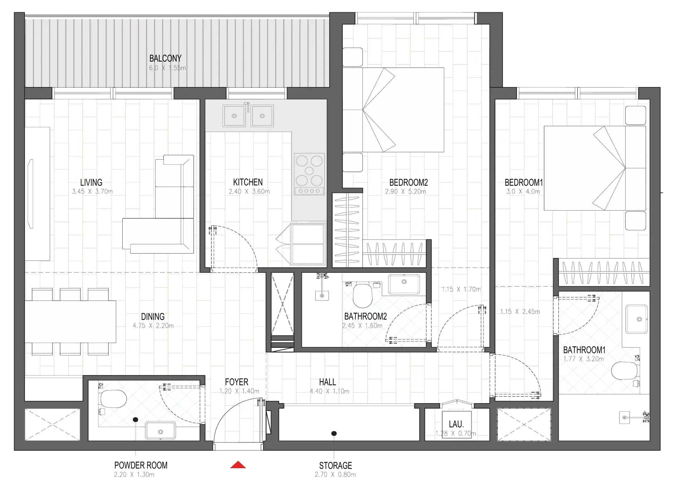 2 BR #OLFAH 4 - 2BR - 801