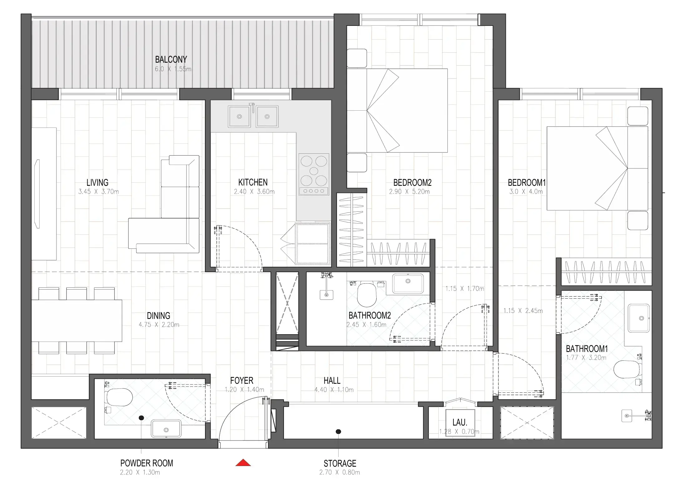 2 BR #OLFAH 4 - 2BR - 1001