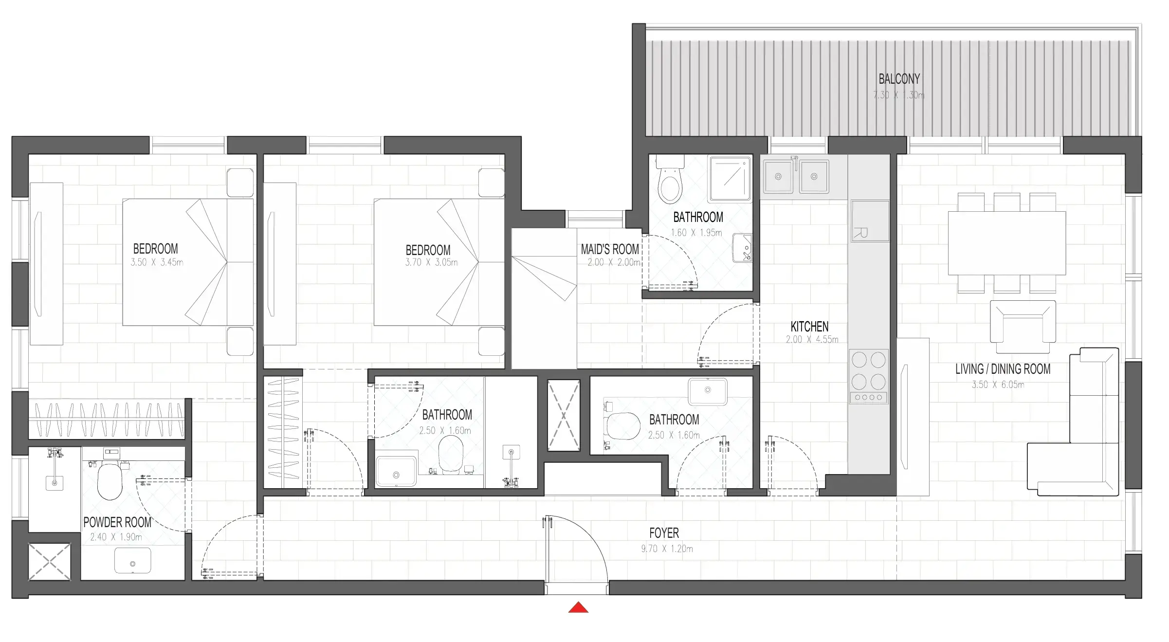 2 BR #OLFAH 3 - 2BR - 1002