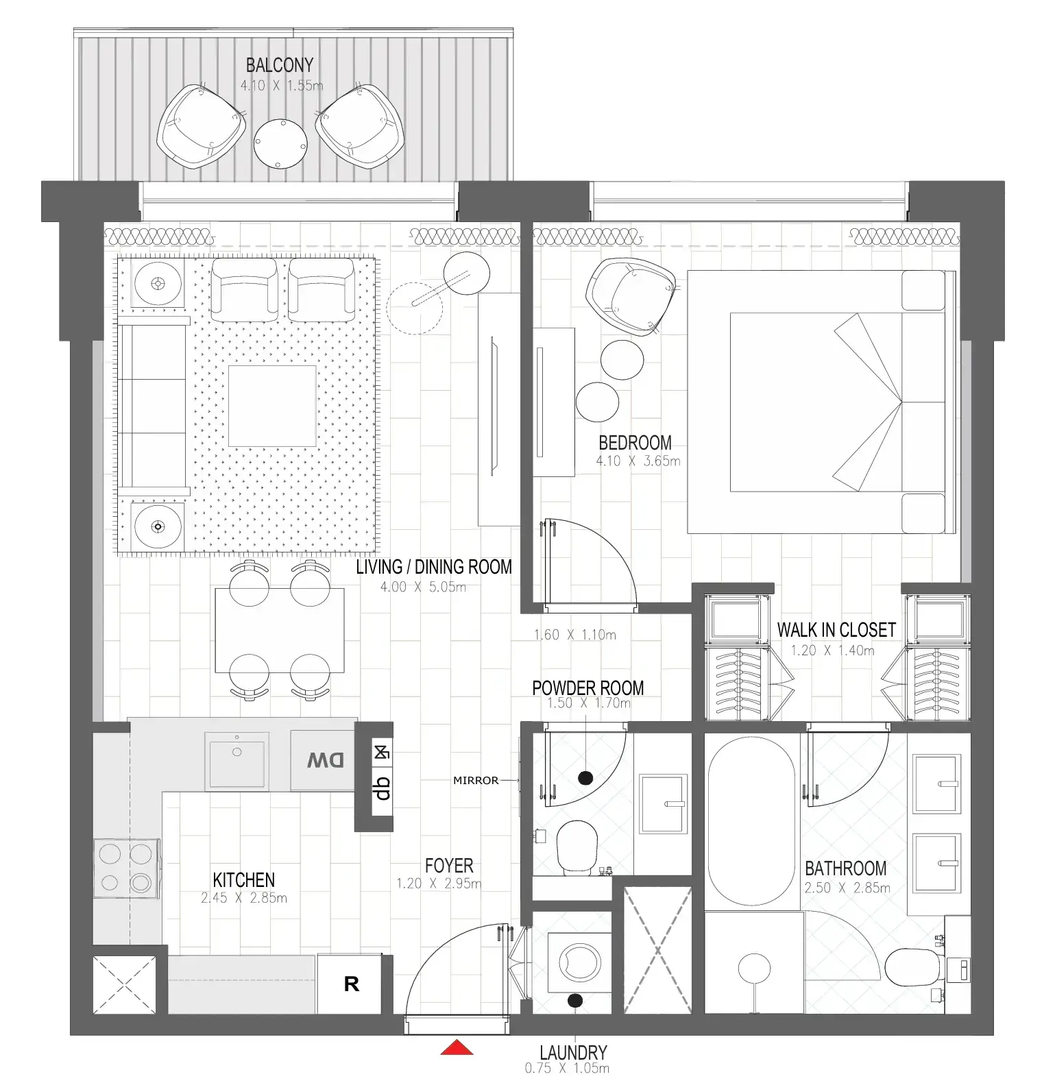 1 BR #PALACE B - 1BR -  B306