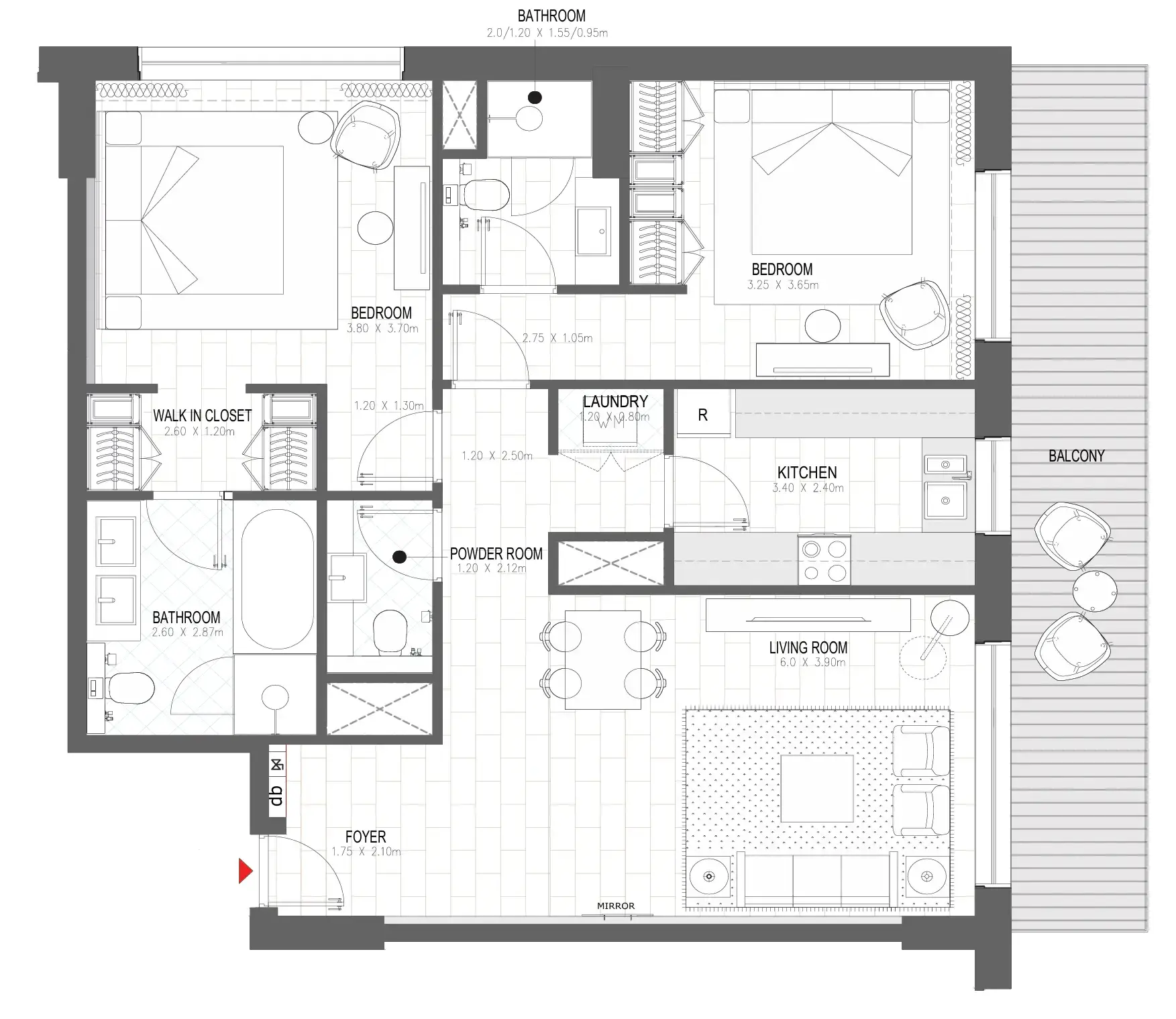 2 BR #PALACE A - 2BR -  A216