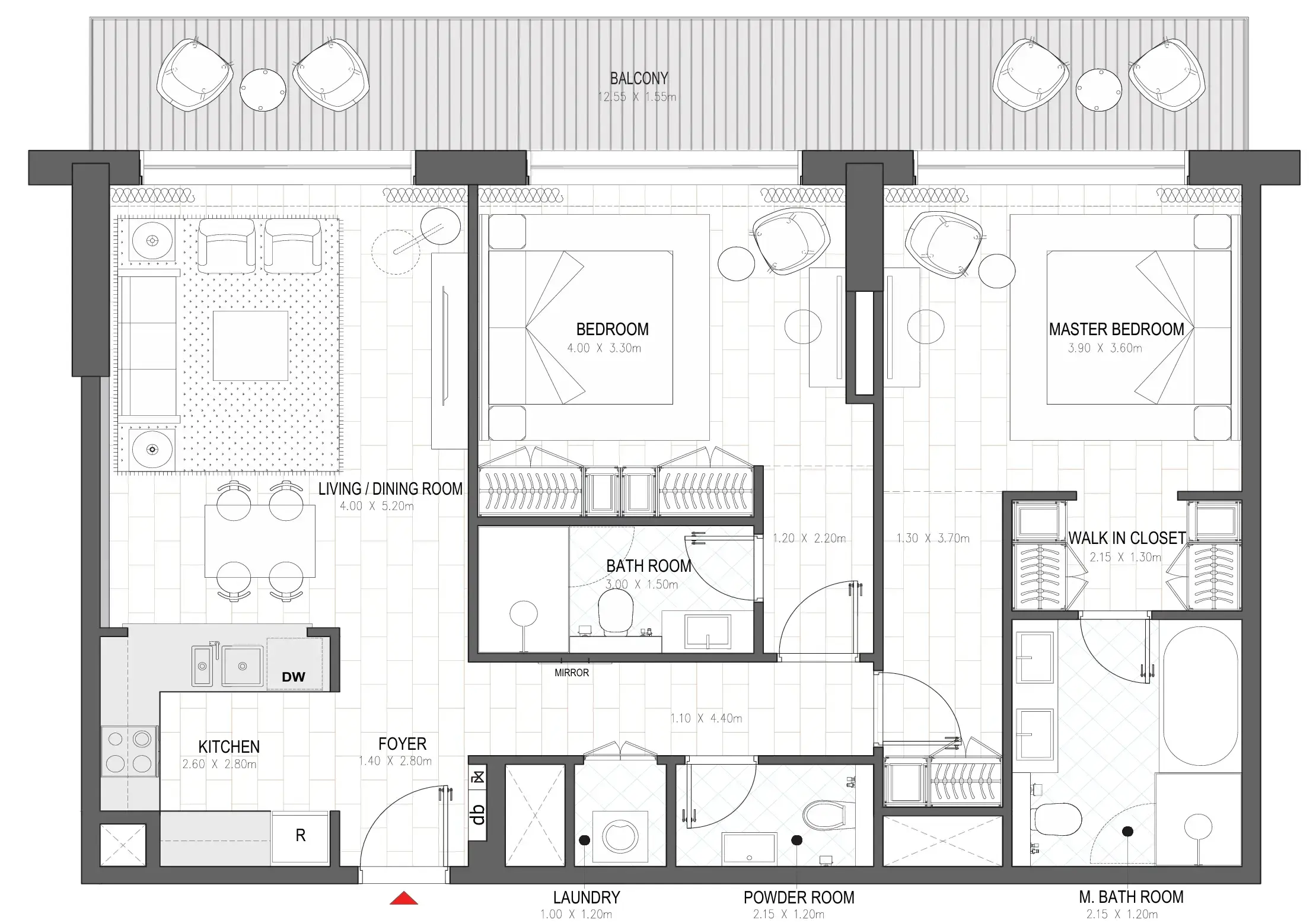 2 BR #PALACE A - 2BR -  A318