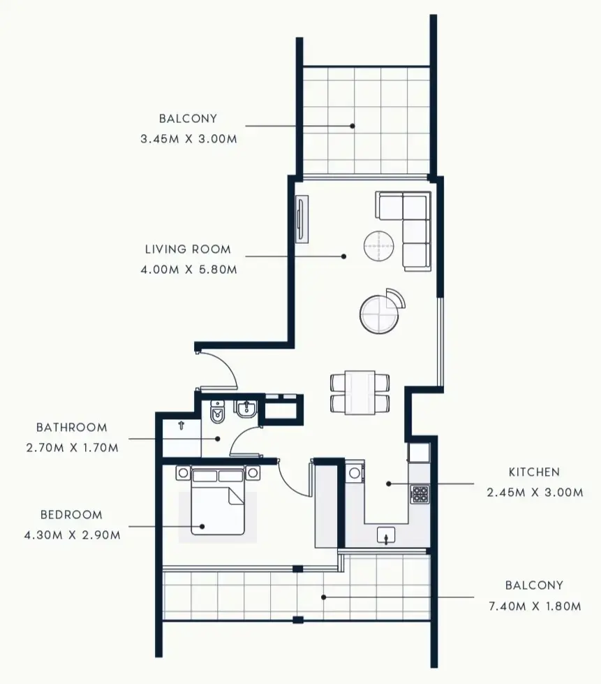 1 BR #R BEACH FRONT - A-1707