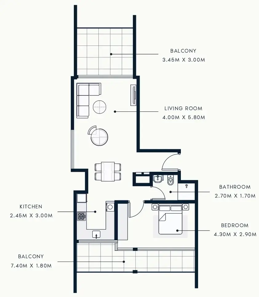 1 BR #R BEACH FRONT - C-2001