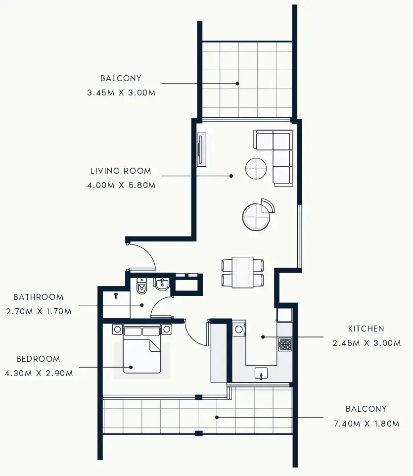 1 BR #R BEACH FRONT - A-1907