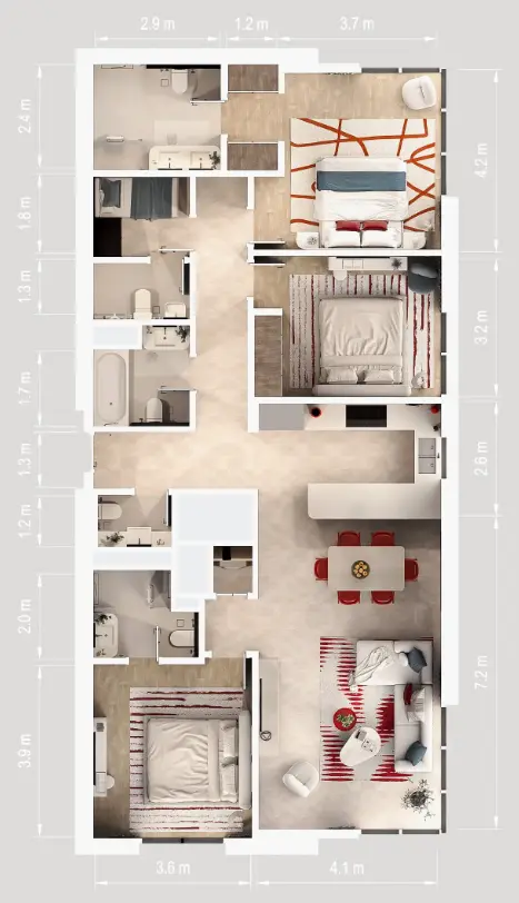 3 BR #AlMarjan-R3-01-13