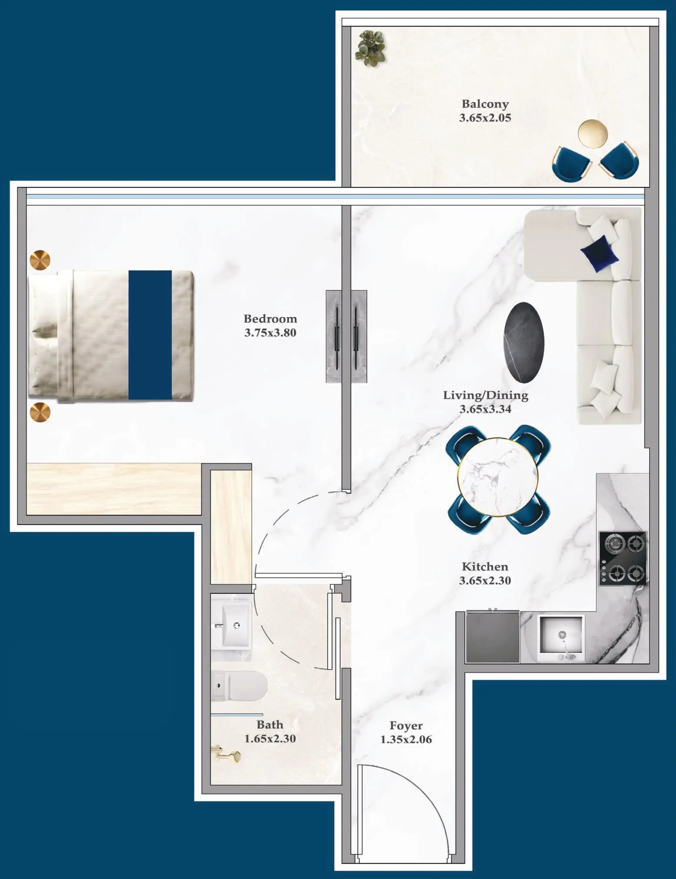 1 BR #SRNZ-A-F38-3801