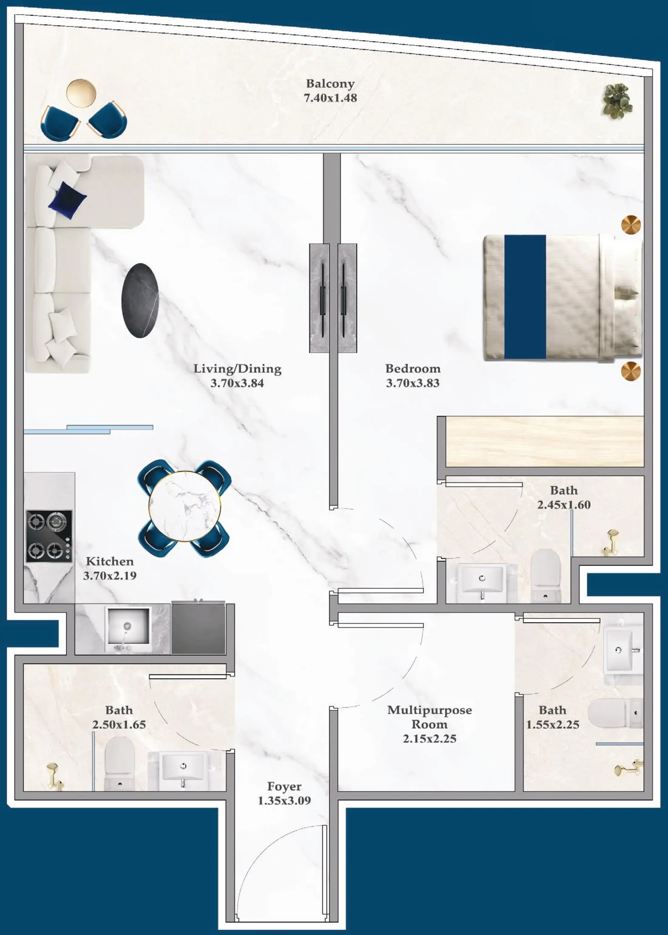 1 BR #SRNZ-B-F14-1404