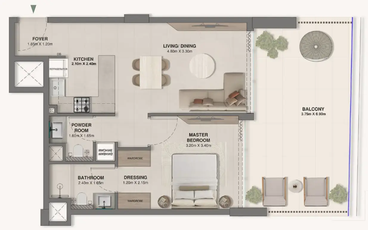 1 BR #Woodland Crest - 1 - 107