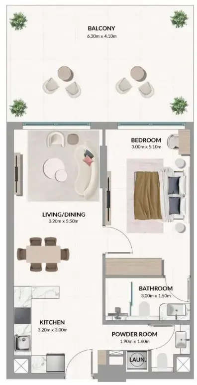 1 BR #Woodland Terraces - 1 - 102