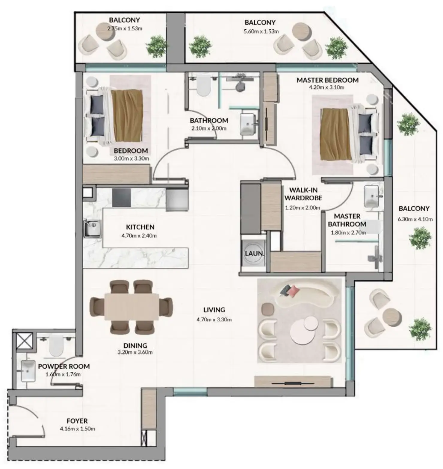 2 BR #Woodland Terraces - 4 - 415