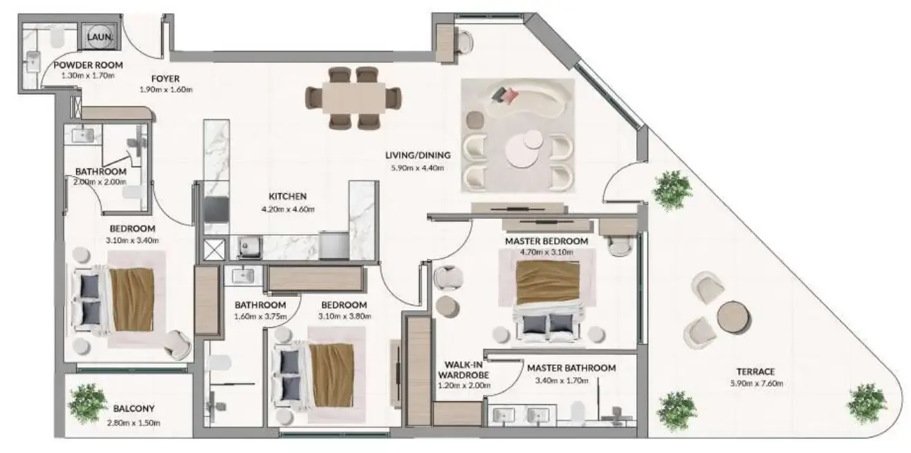 3 BR #Woodland Terraces - 1 - 104