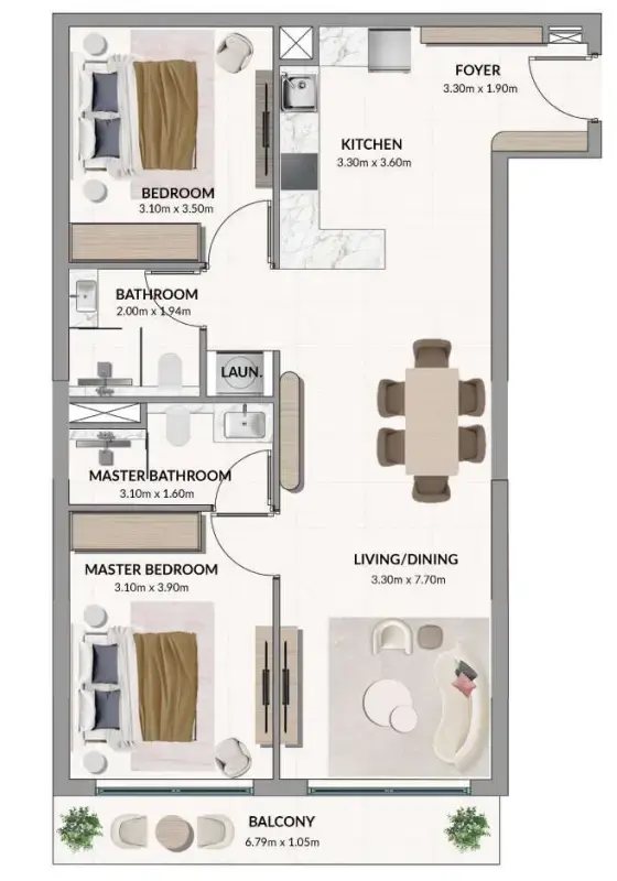 2 BR #Woodland Terraces - 1 - 110