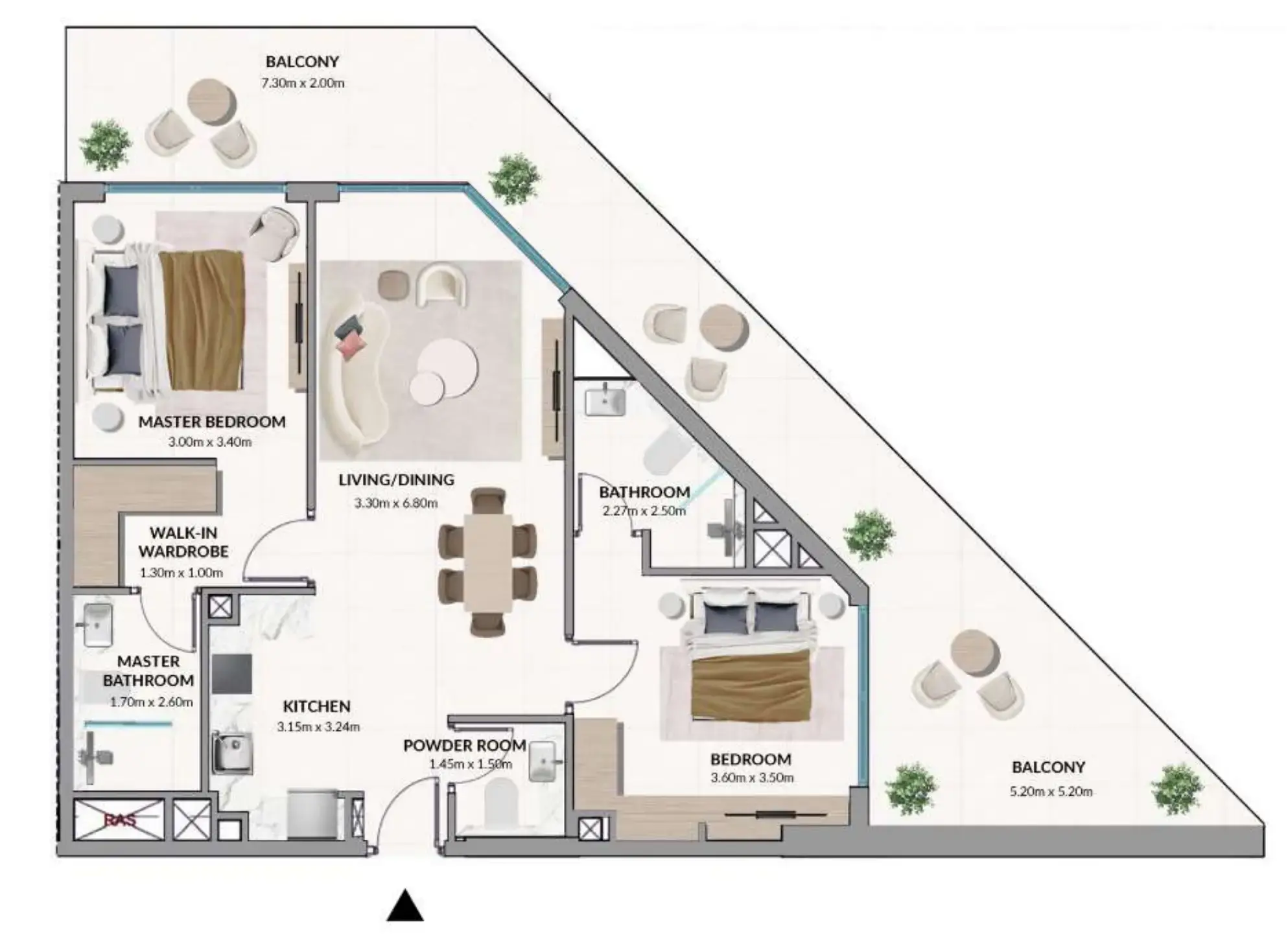 2 BR #Woodland Terraces - 5 - 503