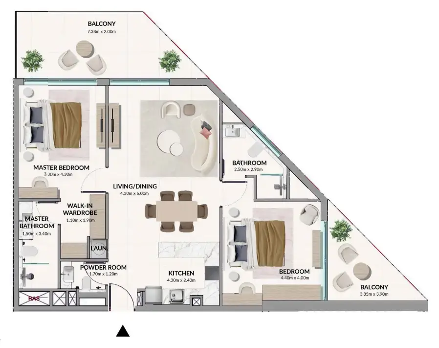 2 BR #Woodland Terraces - 2 - 203
